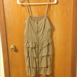 Tan Zip Up Dress